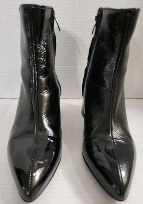 Botas para mujer La Canadienne talla 9 charol negro cremallera media pantorrilla Foto 1 de 4