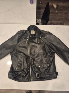 Giacca pelle uomo Open Road Wilsons taglia 2XL nera moto biker con fodera - Foto 1 di 14