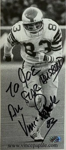 Foto autografiada con certificado de autenticidad Vince Papale NFL Eagles 4”x9” - Imagen 1 de 2