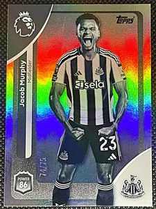 2025-26 Topps Premier League Black & White Rainbow /75 #228 Jacob Murphy - Bild 1 von 2