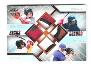 CAMPBELL ARIAS BLEIS TOLLE 2024 Leaf Trinity Red Sox QUAD PATCH #/99 - Picture 1 of 2