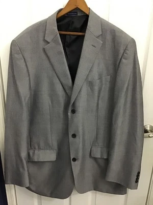 Stafford Essentials Men's Gray 3 Button Blazer Sports Coat 44L - Image 1 of 4