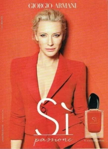 Werbung Advertising 0421 2018 Parfum Si von Giorgio Armani & Kate Blanchett - Bild 1 von 1