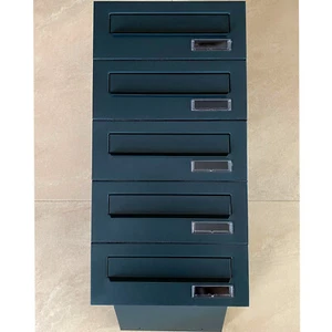 5x Einbaubriefkästen Anthrazitgrau 5-fach Mauerdurchwurf Briefkasten RAL 7016 - Bild 1 von 3