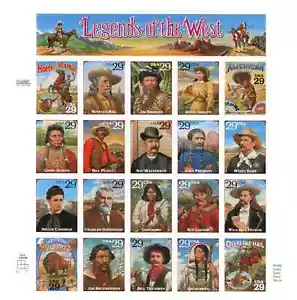 SFSTAMPS US Scott 2870 RICHIAMATO LEGGENDE DEL WEST ERRORE FOGLIO FRANCOBOLLI MNH 1994 - Foto 1 di 1
