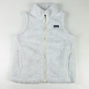 Patagonia Weste Jacke Mädchen XL weiß Fleece Los Gatos Fuzzy Logo Outdoor Jugend - Bild 1 von 5