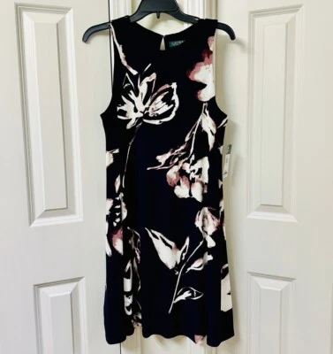 Lauren Ralph Lauren Women's Floral Jersey Dress, Size-14 - Image 1 of 3