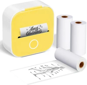 Phomemo T02 Mini Pocket Bluetooth Thermal Printer Inkless Wireless Photo Sticker - Picture 1 of 21