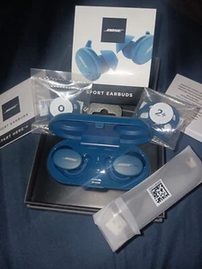 ⚕️BOSE Sport Earbuds Bluetooth Baltic Blue Apple Android Rechargeable Case NEW⚕️ - Zdjęcie 1 z 9