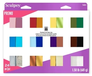 Sculpey Premo Premium Oven Bake Polymer Clay 24 Color Multi-Pack Set - Picture 1 of 1