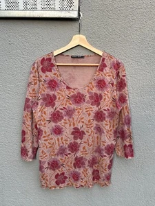 Gudrun Sjoden Silk Flower Top Women's Size XL - Picture 1 of 8
