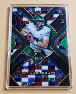 2024 Wild Card Auto Mania American FB Michael Pratt 5/5 - Picture 1 of 2