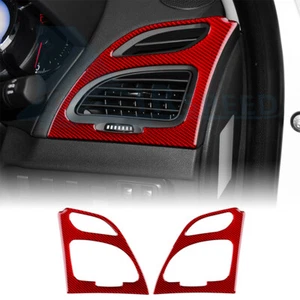 For Renault Megane 2009-2014 Red Carbon Fiber Air Condition Air Vent Cover Trim - Picture 1 of 9