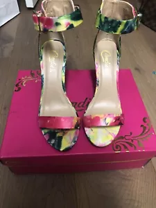 Candies Caidville Floral Heels Size 7 - Picture 1 of 3