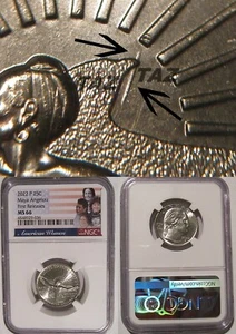 2022 P Maya Angelou 25c NGC MS 66 Quarter FIRST RELEASES Die Gouge Twig ERROR - Picture 1 of 3