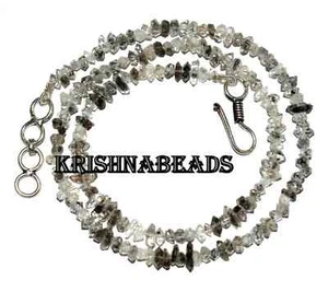 HERKIMER DIAMOND QUARTZ NUGGETS 4-5MM 18"INCH 1 NECKLACE - Picture 1 of 9