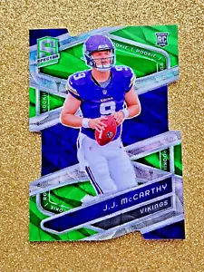 Panini Spectra RC 2024 JJ McCARTHY novato verde neón troquelado Prizm/30 como nuevo SP - Imagen 1 de 4
