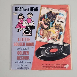 The Three Bears Little Golden Book & 45RPM 7" Record 1948 Read & Hear - Picture 1 of 9