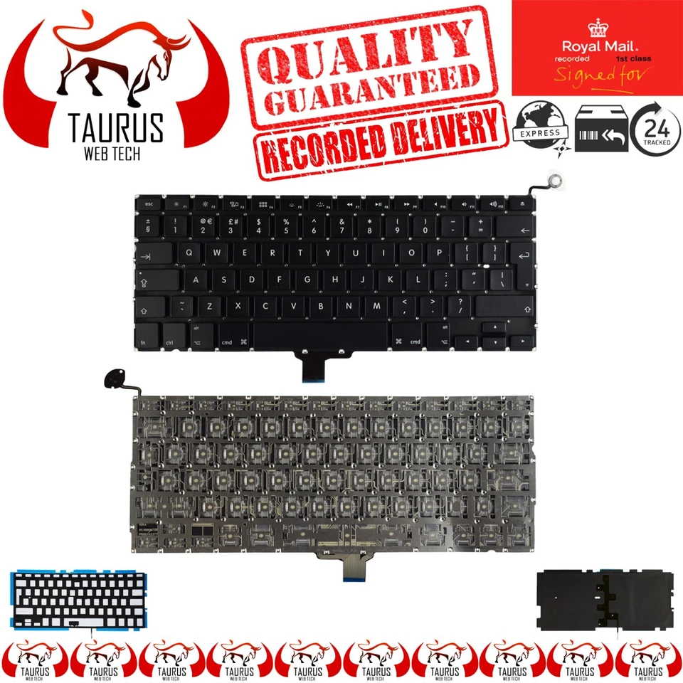 Apple Macbook Pro A1278 13.3 UK Laptop Keyboard 2009-2011 New Backlight FREE P&P - Image 1 of 4