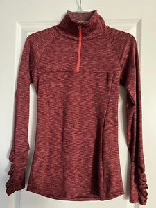Columbia Women's Top Athletic Wear Burgundy, Pink Jacket 1/4 zip pullover XS - Picture 1 of 9