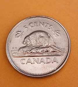 Canada 1952-2002 Double Date P 5 Cents Canadian Nickel Elizabeth II - Bild 1 von 2