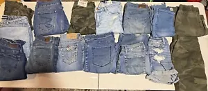 Enorme lotto pacchetto 21 jeans donna assortiti rivenditore vera religione Lucky Hollister - Foto 1 di 10