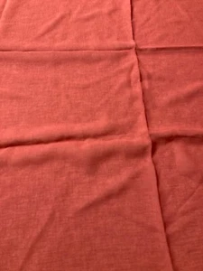 Vintage Fabric Piece 120cm x 110cm Semi-Sheer Red Brown Dressmaking - Picture 1 of 4