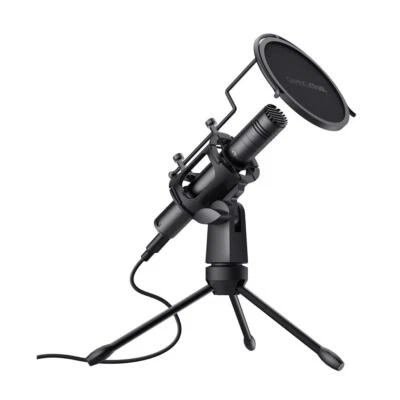 Trust USB Streaming Microphone Mic with Tripod Stand Pop Filter GXT 241 Velica - Image 1 of 4