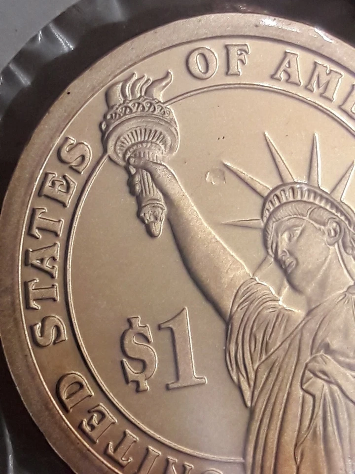 Error George Washington Presidential $1 Dollar Proof Coin Debris Struck IntoCoin - Image 1 of 4