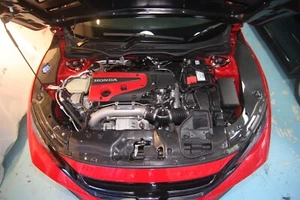 Real Carbon Fiber Engine room front 3 covers fit for Honda 2018 Civic Type-R FK8 - Picture 1 of 6