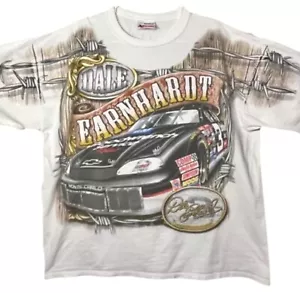 Vintage Dale Earnhardt Intimidator Chevy NASCAR Chase AOP XL Shirt Barbed Wire - Picture 1 of 9