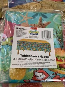 Spongebob Squarepants Plastic Table Cover Kids Birthday Party Supply Decorations