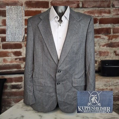 Chaqueta Blazer Kuppeheimer Hombre 42XL Gris Multicolor Rayas Lana Foto 1 de 4