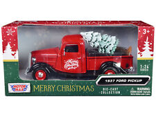 Motormax 73233RBIXMT 1937 Ford Pickup Truck Merry Christmas 1/24