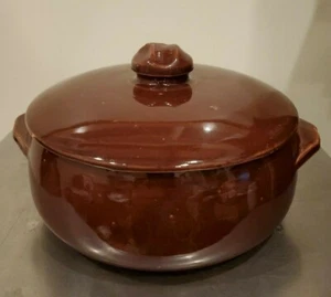 McCoy Pottery Brown Lidded Casserole Baker - Picture 1 of 8