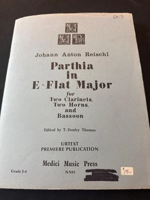 Johann Reischl Parthia in E-Flat Major Ensemble Medici Music Prees Book - Image 1 of 3