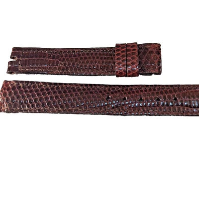 NEW NOS Genuine Cartier Ladies Brown Lizard 2pc Strap 14mm - Image 1 of 4