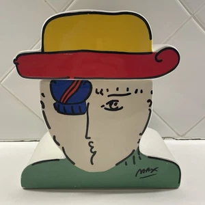 Vintage 1989 Peter Max ZERO MAN Keramik Pottery Keksdose Japan Warhol Style - Bild 1 von 14