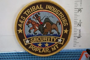 tribal indian police patch A & S TRIBAL INDUSTRIES SECURITY POPLAR MONTANA - Picture 1 of 1