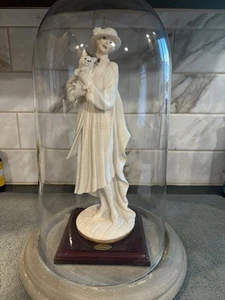 Vintage Giuseppe Armani Florence Young Lady With Yorkshire Capodimonte Figurine - Picture 1 of 9