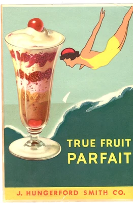J. Hungerford Smith Co. Póster antiguo de papel True Fruit Parfait Foto 1 de 2