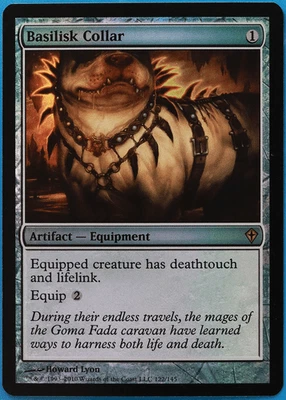 Basilisk Collar FOIL Worldwake NM Artifact Rare MAGIC CARD (ID# 507302) ABUGames - Image 1 of 2