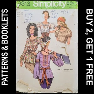 Conjunto de blusas vintage simplicity con patrón de escote elástico #9313 talla 12 SIN CORTAR - Imagen 1 de 6