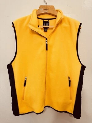 CHALECO POLAR GAP VINTAGE Chaqueta Para Hombre Talla XL Invierno Amarillo Hecho en 1999 ¡Calidad! Foto 1 de 4
