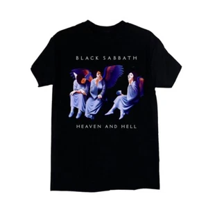 BLACK SABBATH HEAVEN AND HELL NEW BLACK T-SHIRT - Picture 1 of 6