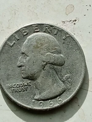 dólar guarter 1966 sin error de marca de ceca Foto 1 de 2