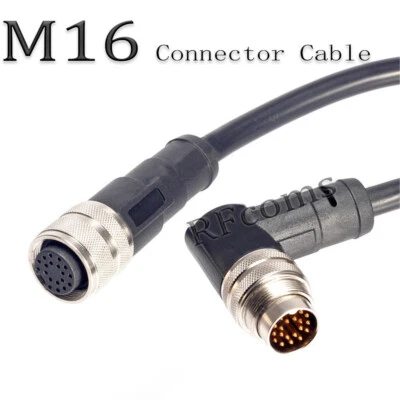 M16 Sensor Connector Cable 1M Waterproof 3 4 5 6 7 8 12 14 16 Pin Shielded Wire - Image 1 of 3