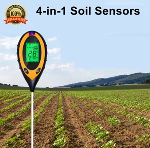 Digital 4-in-1 Soil PH Moisture Sunlight Meter & Temperature for Garden & Farm - Afbeelding 1 van 7