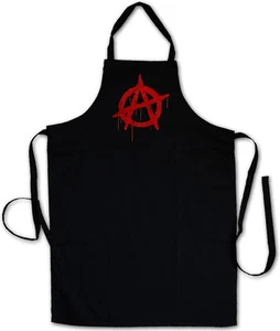 ANARCHY A VINTAGE LOGO BBQ COOKING KITCHEN APRON Cyber Punk Gothic Rocker Symbol - Picture 1 of 1