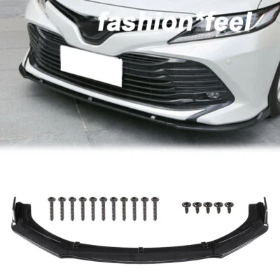 Parachoques delantero labio cuerpo alerón divisor JDM fibra de carbono para Toyota Camry Corolla Foto 1 de 4